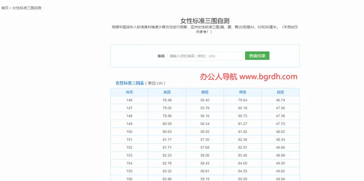 女性标准三围自测 截图1