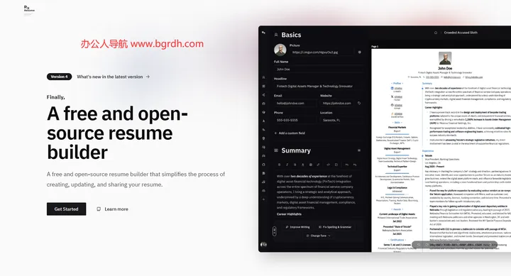 Reactive Resume 截图1
